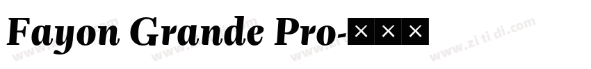 Fayon Grande Pro字体转换 Fayon Grande Pro字体转换